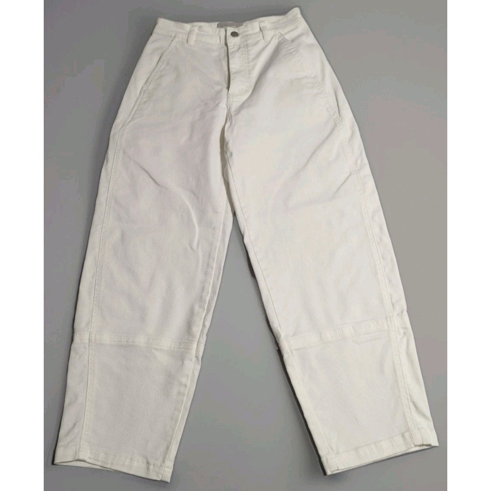Everlane Organic Cotton Wide Leg Crop Jeans Women's Size 2 White High Rise Denim